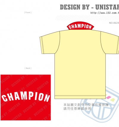 領片印花,POLO,淺黃,餐飲,文字