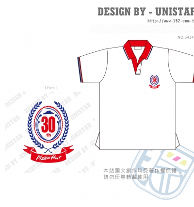 雙袖,領片,門襟,配色,配條,下擺,開岔,POLO,白,藍,紅,餐飲,LOGO