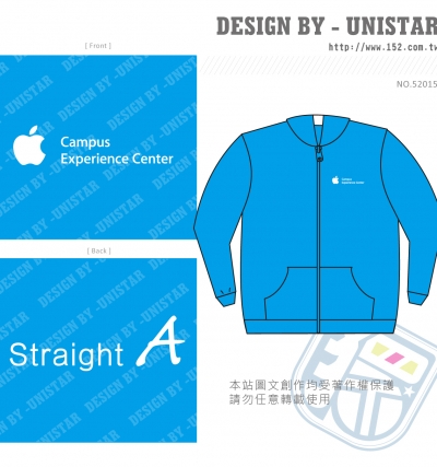 亮藍,文字,經典,外套,Studio A,Apple